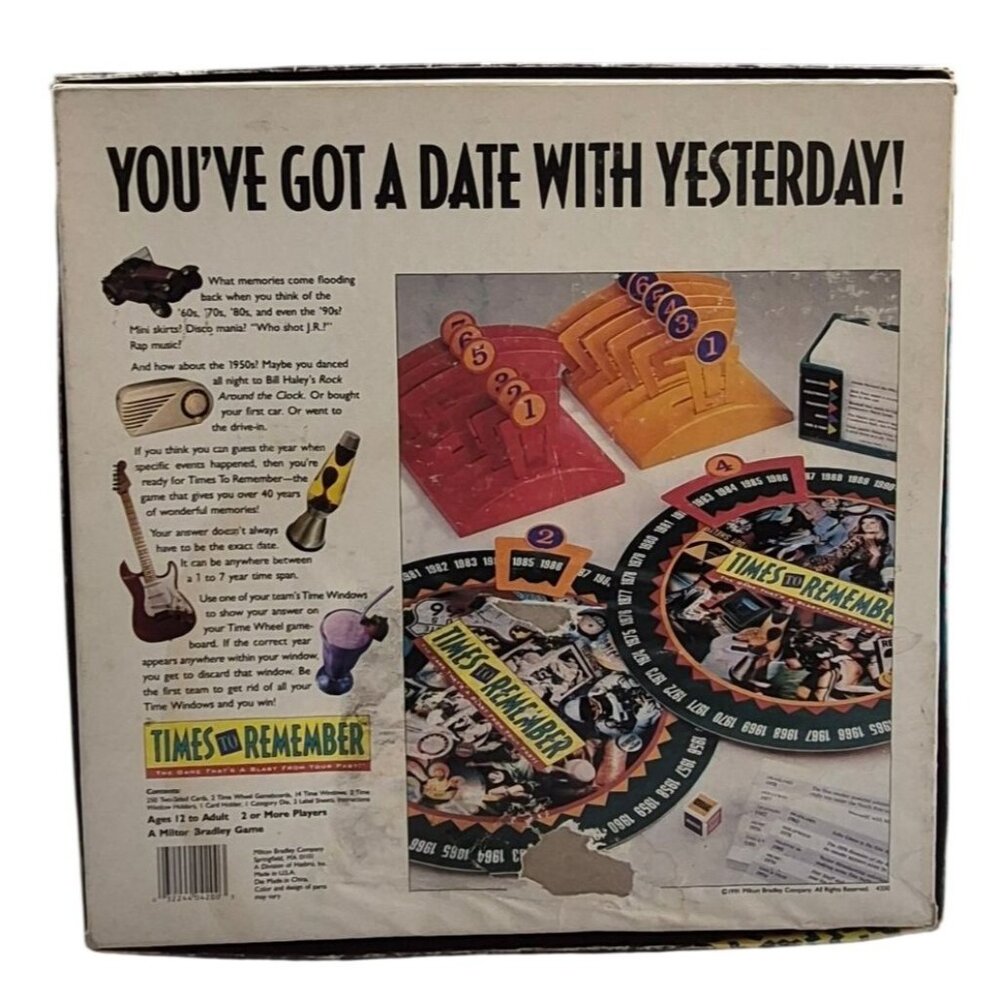 Vintage Times To Remember Trivia Board Game Nostalgic Retro Party Game - Picture 4 of 10